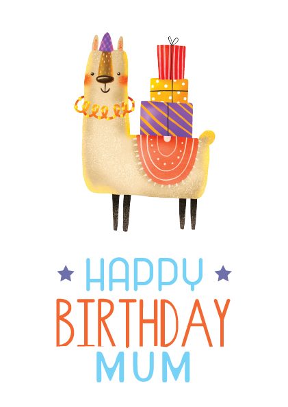 Happy Birthday Llama Mum