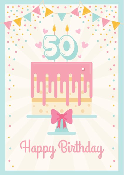 Happy 50th Birthday Cake