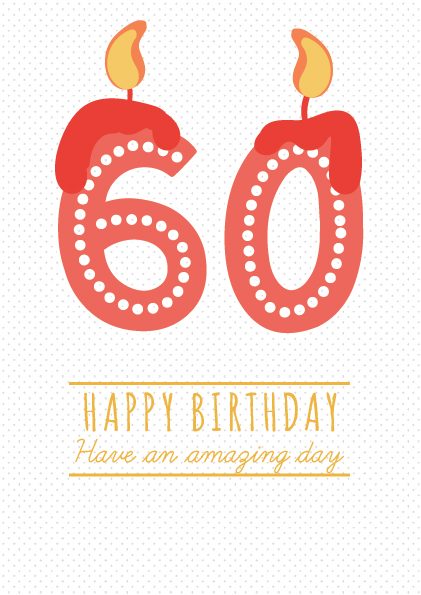 Happy 60th Birthday Candles
